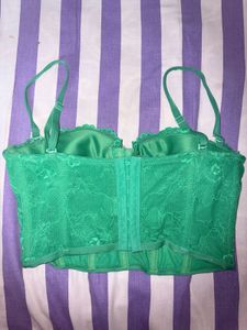 Green Bustier Padded Corset Top