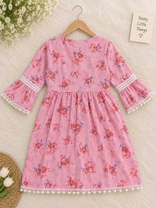 Floral Print Pink Dress