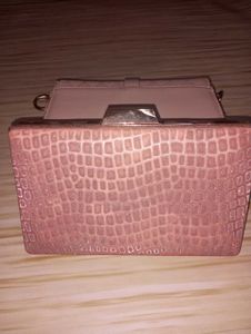 Pink glitter clutch