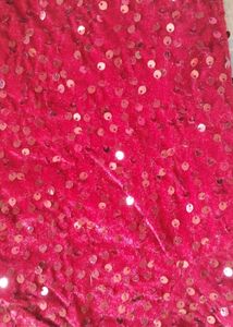 Red Sequin Sleeve Maxi Dress