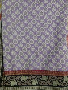 Beautiful Lavender Saree with Intricate Border