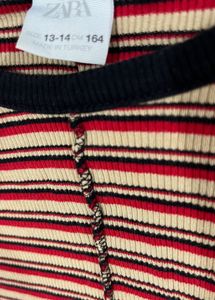 Zara Striped Ribbed Top