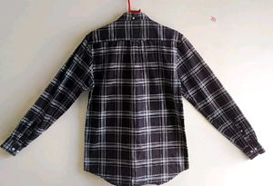 Classic Black Plaid Button-Up Shirt