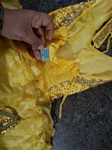 Stunning Yellow Embellished Ethnic Gown