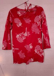 Vibrant Pink Floral Kurta