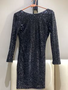 Sparkling Black Sequin Dress