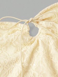 Elegant Lace Tie-Up Top