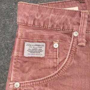 Jack &amp; Jones Core Workwear Faded Burgundy Denim