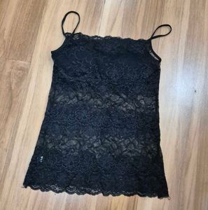Net padded camisole dress