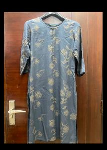 Gold Print Kurta.