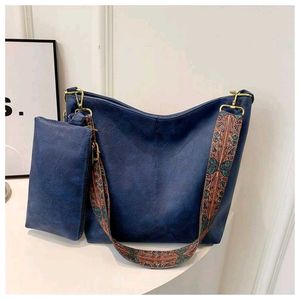 Stylish Brown Faux Leather Shoulder Bag
