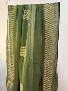 New Elegant Green Dupatta with Gold Embroidery