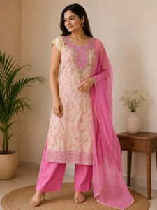 Women Kurti With Duppata And Pazami😍
