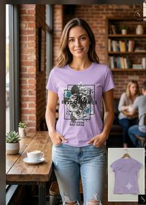 Lilac Graphic T-Shirt ( M )