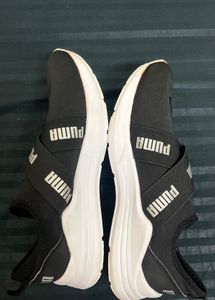 Puma Women's Black Slip-On Sneakers