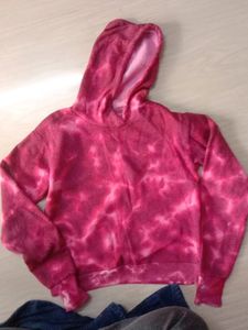 Trendy Tie-Dye Pink Hoodie