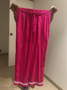 Beautiful Pink Kurta with White Embroidery