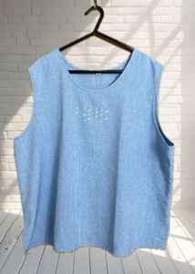 Light Blue Sleeveless Top