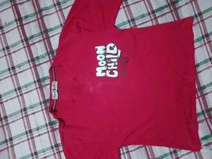Red Moon Child Graphic T-Shirt