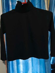 Classic Black Turtleneck Top