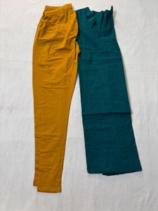 2pc Teal Green & Mustard Kurta Suit Legging