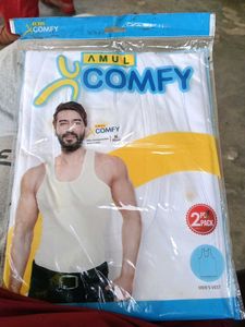 Amul Comfy Men's Cotton Vest (Sleeveless) | 2 Piec