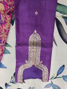 Beautiful Purple Kurta Set with skirt