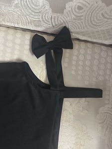 SALE - Chic Black Cold Shoulder Dress - S, M