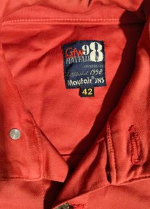 BIKERS Red Denim light Jacket