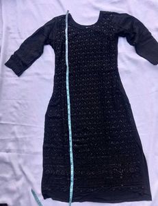 Elegant Black Sequin Kurta
