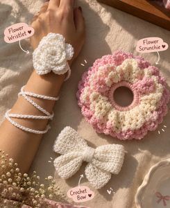 🎀 Bow + Scrunchie + Rose Chocker 🎀✨️