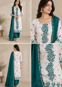 Embellished Kurta Set with Dupatta