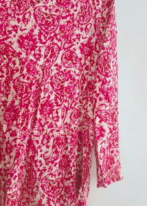 Pink Paisley Print Top