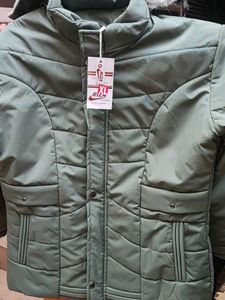 Olive Green Padded Winter Jacket