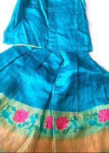 Kanchipuram Green Silk Pavadai Sattai