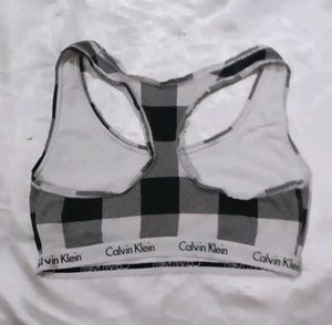 Calvin Klein Buffalo Plaid Sports Bra