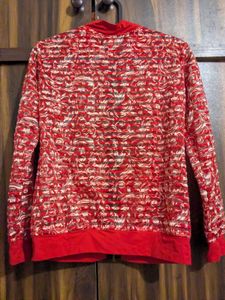 Red Floral Bomber Jacket