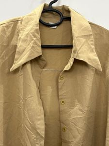Classic Beige Button-Up Shirt