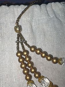 Elegant Gold Layered Beaded Necklace Set