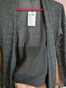 Sparkly Open Front Cardigan