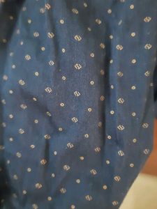 Men's Navy Polka Dot Dress Shirt