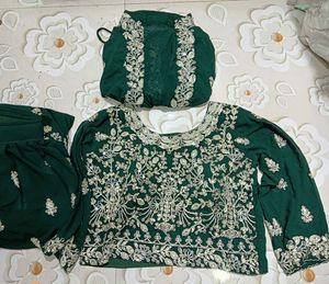 Embroidered work Lehenga Choli set (Free size upto