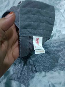 Grey Lace Bra &amp; Panty Set