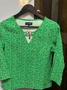 Allen Solly Green Printed Top