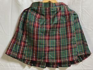 Pleated Plaid Skirt