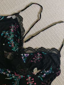 Floral Lace Trim Nightgown