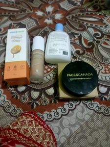 Combo 3 Makeup Product Foundation Cleanser Compact