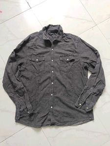 Dark Gray Denim Shirt