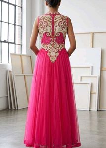 Stunning Pink Embroidered Gown