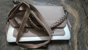 Stylish Two-Tone Crossbody Bag